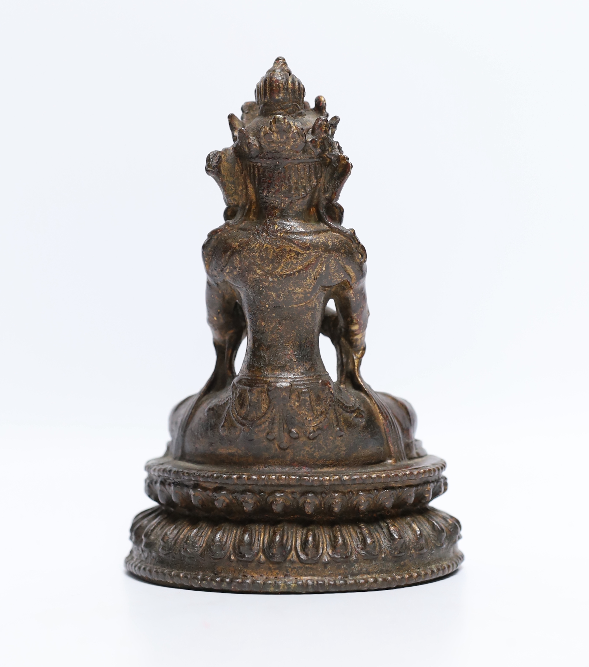 A Chinese bronze figure of Tara, possibly Tibetan, 19cm high